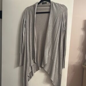 Zara Light Gray Draped Cardigan